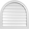 Ekena Millwork Round Top Surface Mount PVC Gable Vent: Functional, w/ 2"W x 1-1/2"P Brickmould Frame, 26"W x 26"H GVPRT26X2602SF - alternate 1